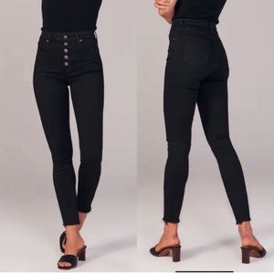 Abercrombie & Fitch the skinny high rise button fly jeans size 31/12